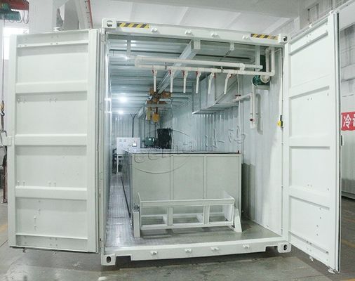 Αυτόματη παγομηχανή δοχείων 220V 380V 410V 415V 440V 460V για φρέσκα θαλασσινά που πωλούν ψάρεμα πάγου