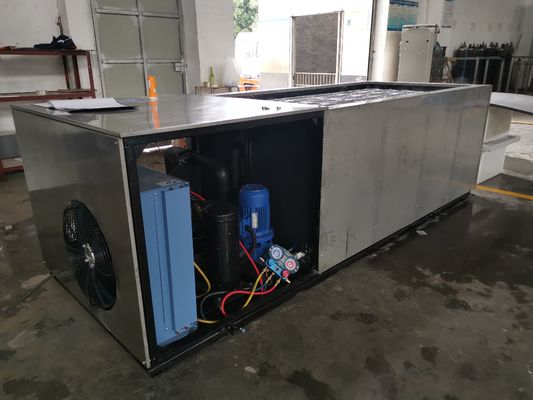 Βιομηχανική 2T/24H Ψυκτική άλμη παγομηχανή Αλμυρό νερό για εργοστάσιο πάγου / κρύα αποθήκευση / ψύξη / φρέσκο