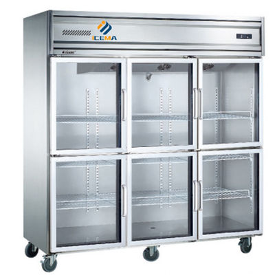 Γυάλινη Πόρτα Όρθια Ψυγείο Καταψύκτης 1350L Εξαιρετικά Μεγάλης Χωρητικότητας Εμπορική
