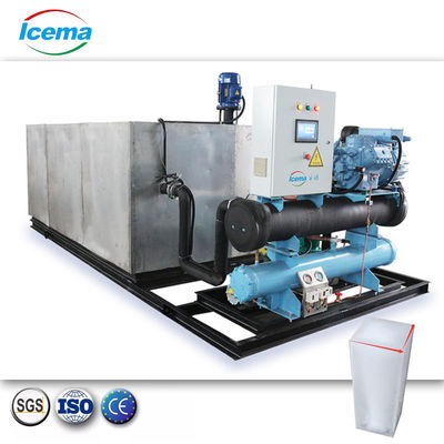 Καλή τιμή 500 kg/ημέρα - 50 τόνους/ημέρα Αυτοματοποιημένη μηχανή πάγου με μπλοκ άλμης με ψύξη με αέρα σε απευθείας σύνδεση