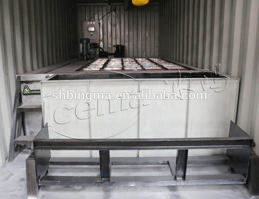 2000 KG Αεροψυγμένο δοχείο μπλοκ παγομηχανή για υψηλή παραγωγικότητα και ανταγωνιστική