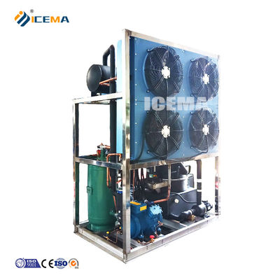 8.66KW Tube Ice Maker για μπάρα σε χημικές εγκαταστάσεις Εύκολο και ανθεκτικό