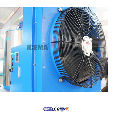 3.6KW Βιομηχανικός φορητός κατασκευαστής πάγου για ψάρια 1T/2T/3T/5T μηχανή πάγου