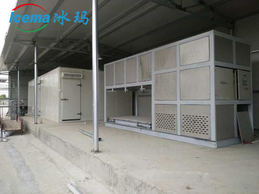 Μηχανή βιομηχανικής κατασκευής πάγου 10T/24H με άμεση ψύξη και ψυκτικό R404A/R22