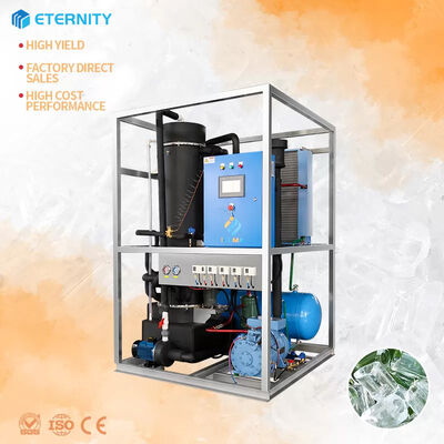Αγορά 1Ton Tube Ice Machine with 500kg Ice Storage 4.6KW Industrial R404a/R22 Ice Tube Maker online manufacture