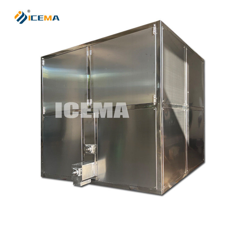 2T Ice Cube Machine Βιομηχανική 1860W Ice Maker Κρυστάλλινη για αποθήκευση πάγου 2TON
