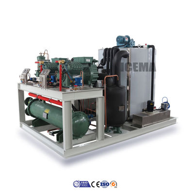 Καλή τιμή 6500 KG τάση 380V / 3P / 50HZ Μηχανή πάγου για την αλιεία θαλασσινών στην εμπορική έκθεση του Μαρτίου σε απευθείας σύνδεση