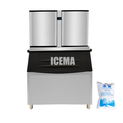 Πιο δημοφιλής 1000 kg Output Ice Cube Maker Machine Εμπορικό ανοξείδωτο χάλυβα Ανεξάρτητο